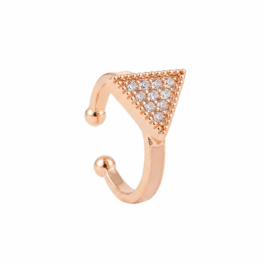 Twinkle Triangle Rose Gold Nose Pin