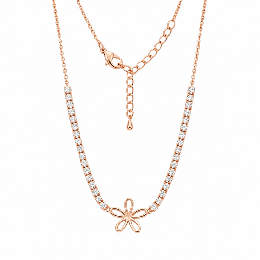 Rose Gold Bow Pendant Necklace