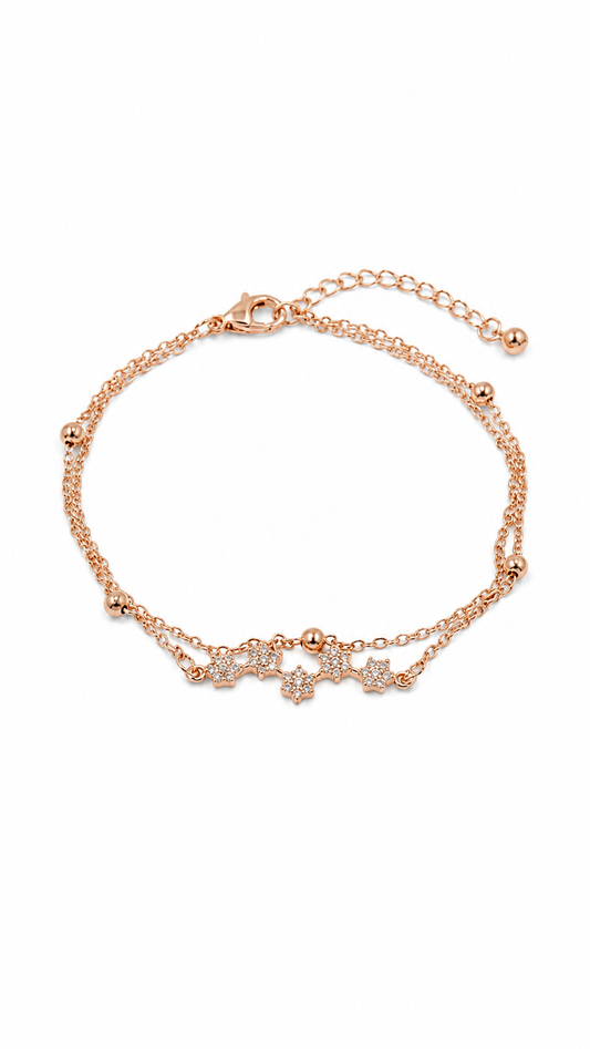 Celestial Spark Star Charm Bracelet