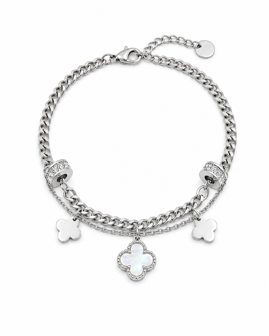 Silver Bloom Charm Bracelet