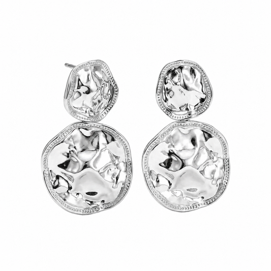 Bold Sculpted Silver Studs