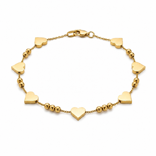 Golden Heartbeat Bracelet