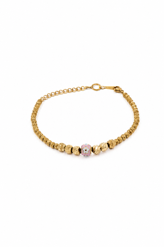 Pink Bloom Charm Bracelet for women stylish