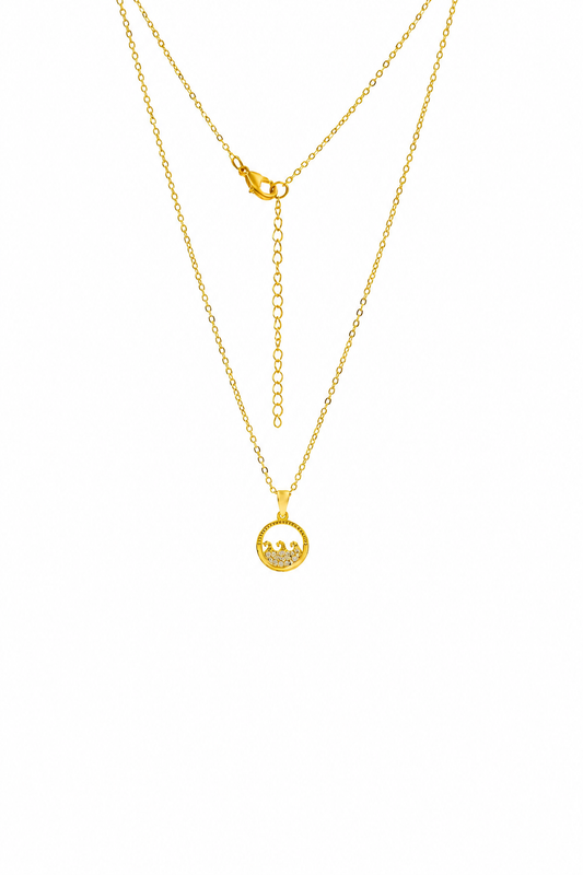 Radiant Circle Gold Pendant