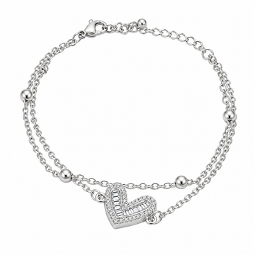 Silver Heartline bracelet