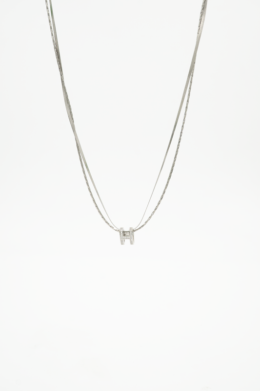 Halo H Pendant Necklace