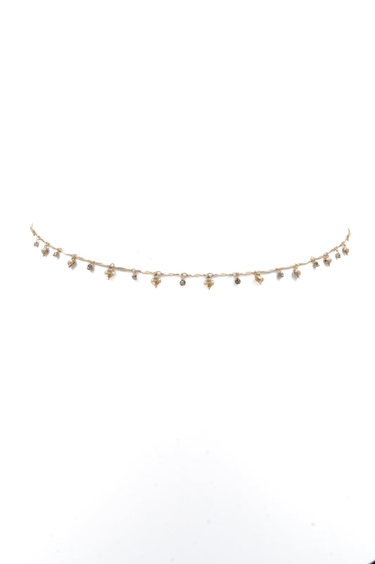 Mini Heart Rhinestone Waist Chain