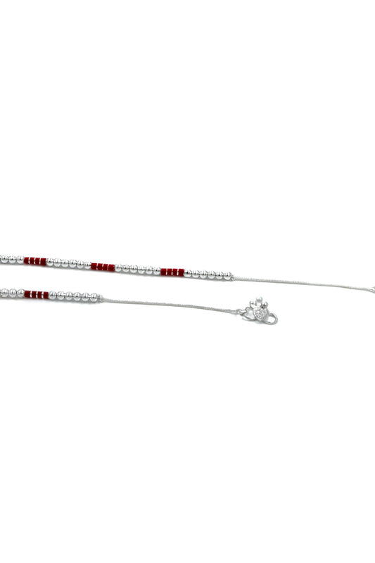 Scarlet Silver Toe Anklet