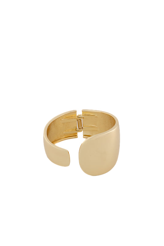 Wave Textured Gold Cuff Bracelet