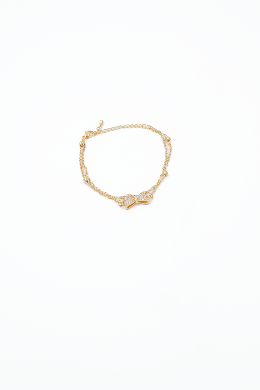 Golden Grace Bow Bracelet