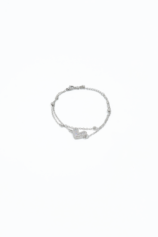 Silver Heartline bracelet