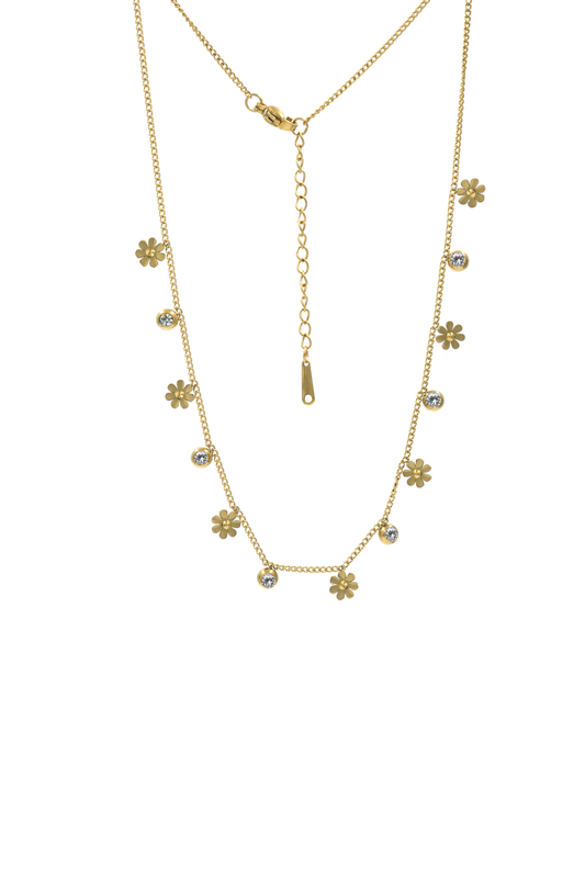 Dainty Daisy Drop Necklace