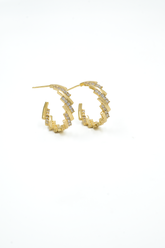 Golden Radiance Crawler Earrings