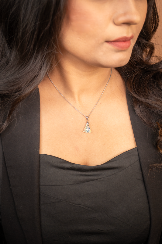 Crystal Pine Charm Pendant Necklace