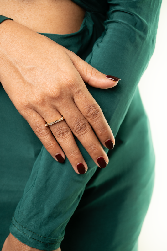 Classic Solitaire Pavé Ring