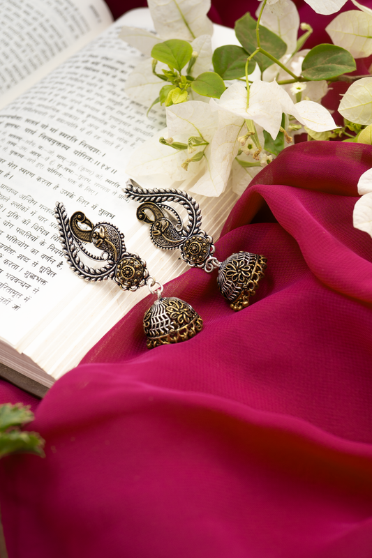 Mayura Temple Jhumkas