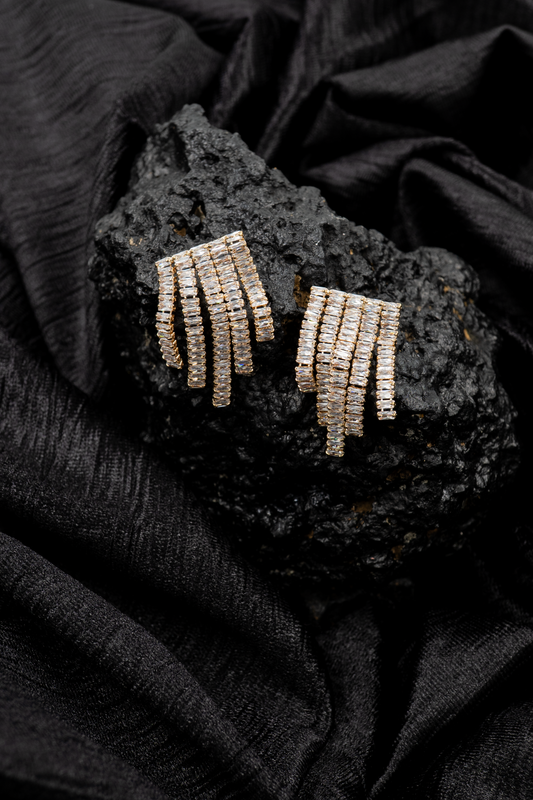 Rhinestone Waterfall Earrings