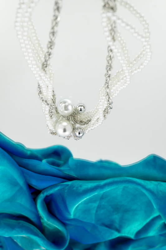 Pearl Twist Charm Necklace