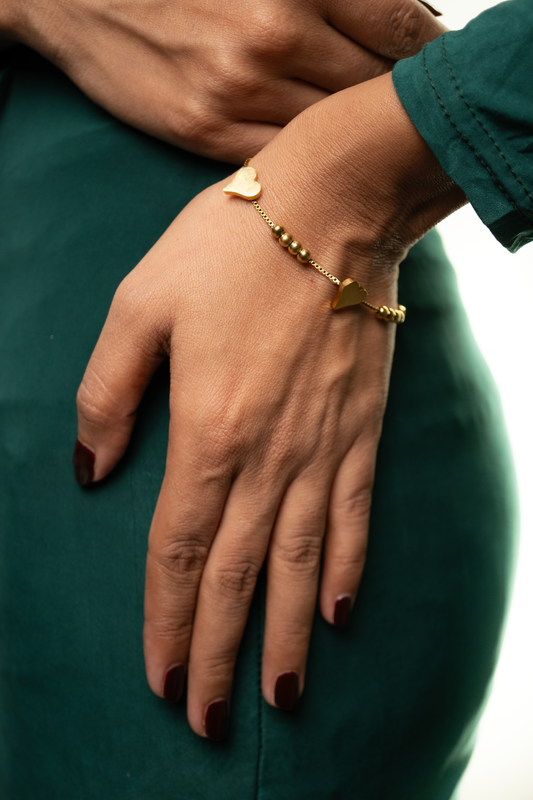 Golden Heartbeat Bracelet