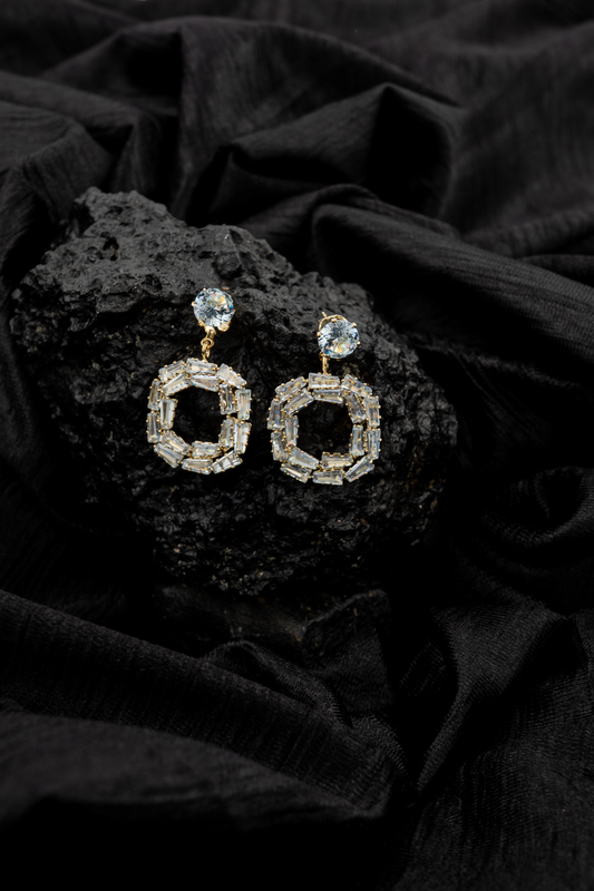 Luxe Crystal Halo Drop Earrings