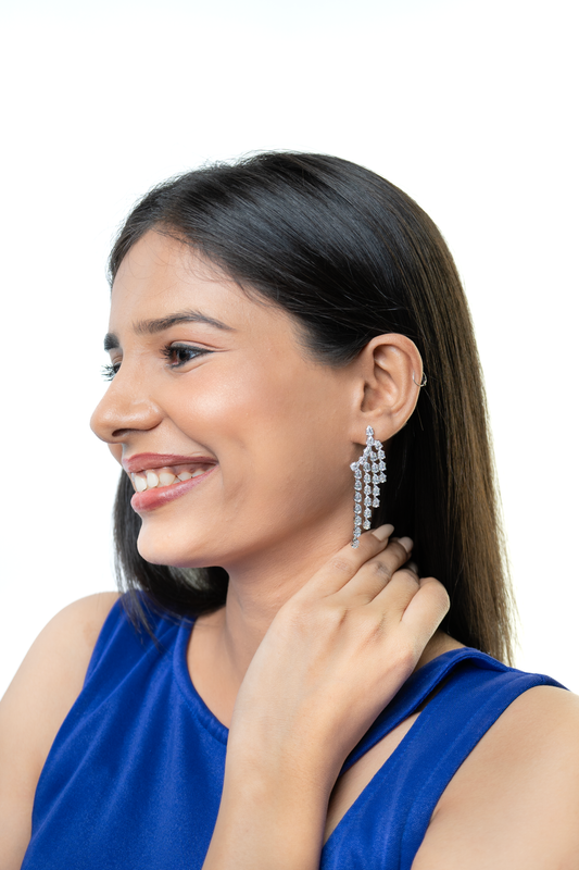 Crystal Tassel Drop Earring