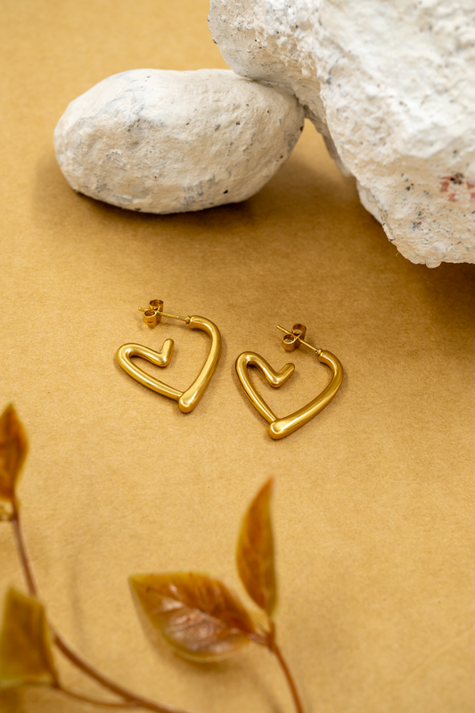 Golden Heartbeat Hoops