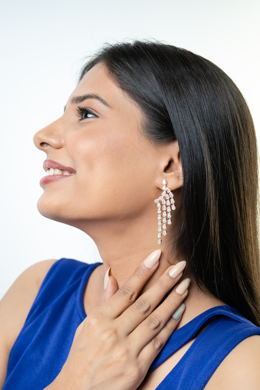 Crystal Tassel Drop Earring