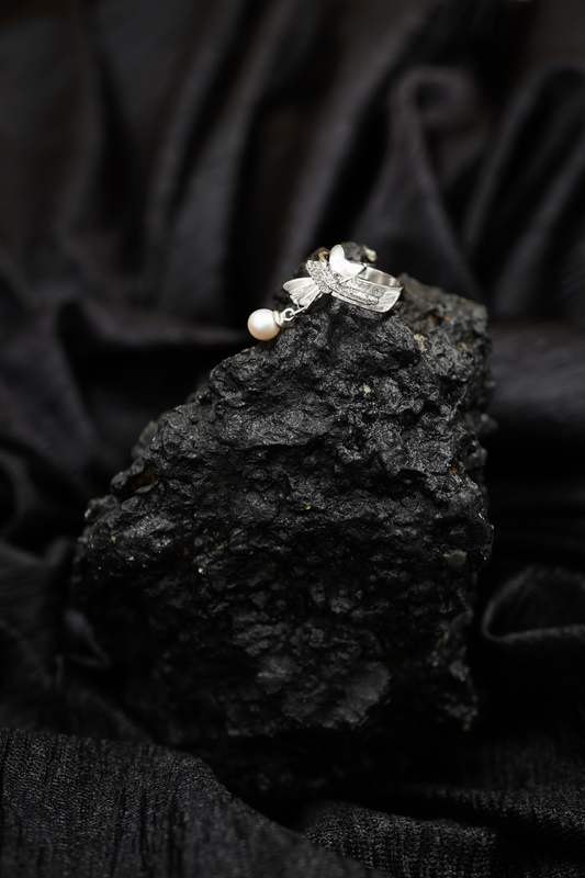 Pearl Charm Ear Cuffs