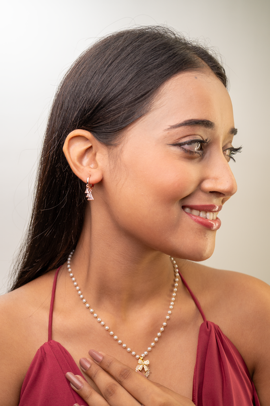 Crystal triangle Prism Drop Hoops