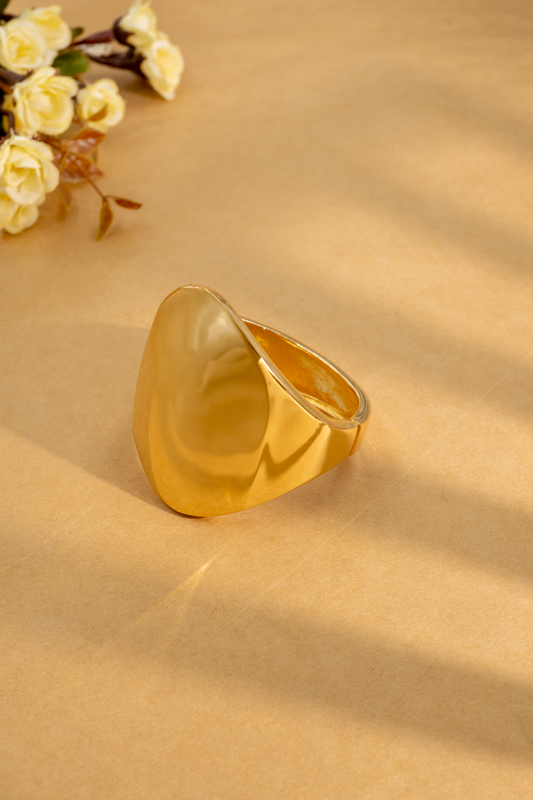 Sculpted dome Gold Cuff Bracelet