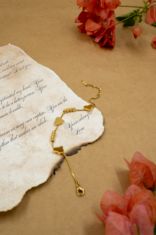 Golden Heartbeat Bracelet
