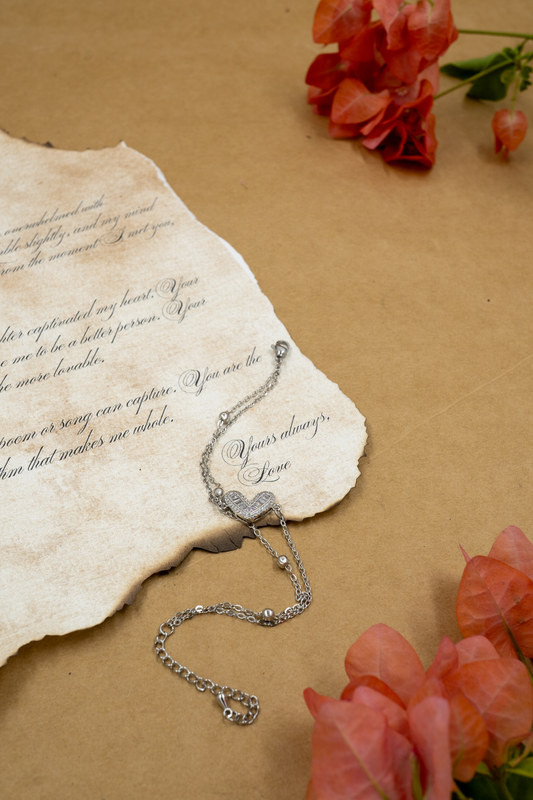 Silver Heartline bracelet