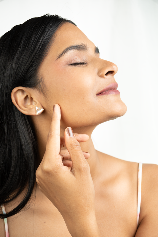 Geometric Triangle Stud Earrings