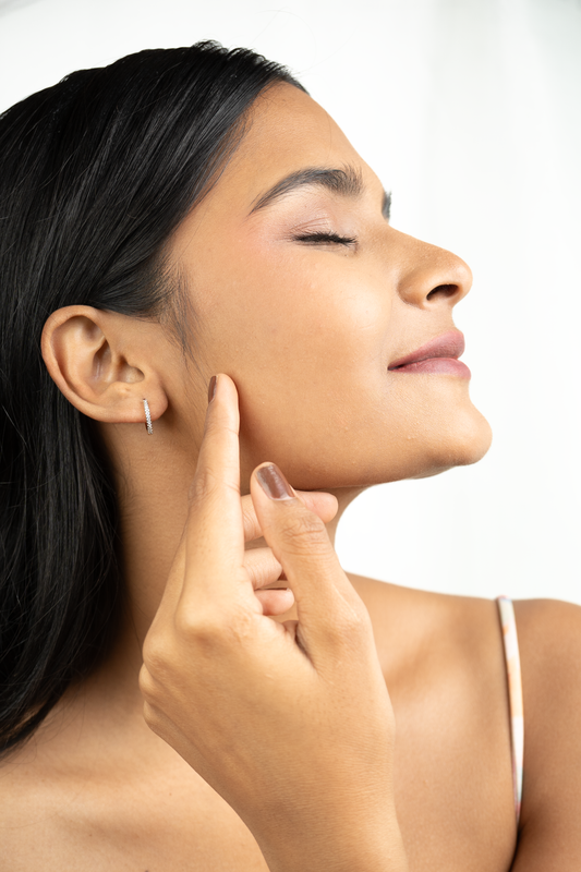 Diamonds Studded Hoop Earrings