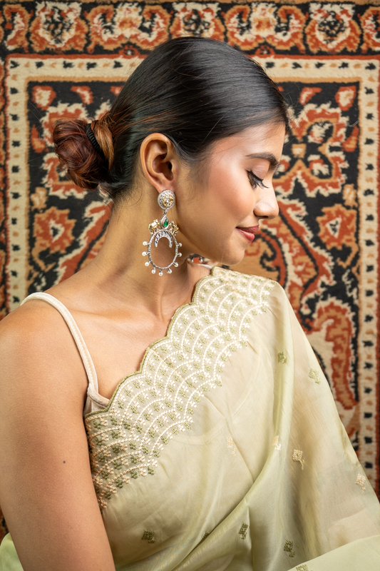 Royal Heritage Oxidized Dangler Earrings