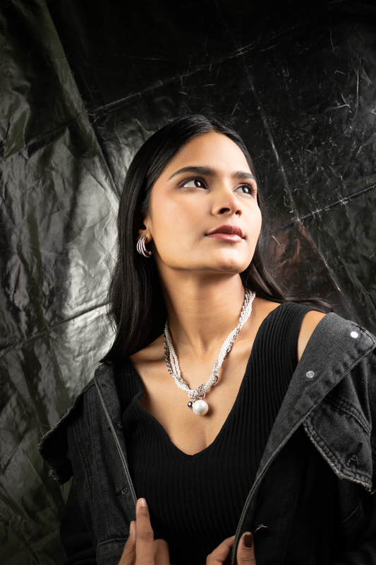 Pearl Twist Charm Necklace