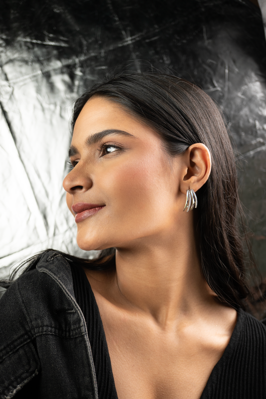 Aurora Wave Hoop Earrings