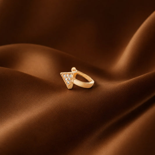 Twinkle Triangle Rose Gold Nose Pin - photo 2