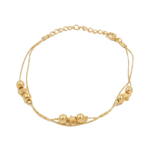 Twinkle Beads & Star Charm Anklet