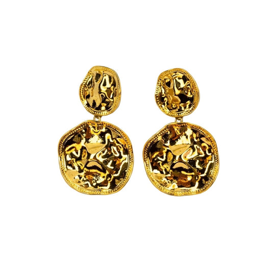 Bold Sculpted Gold Studs Earring