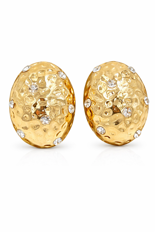 Daily Wear Golden Orb Crystal Studs Earring