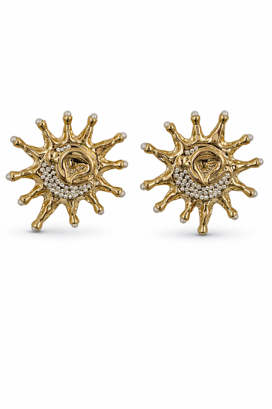 Aurum Pearl Star Glam Studs