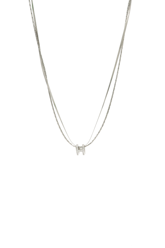 Halo H Pendant Necklace