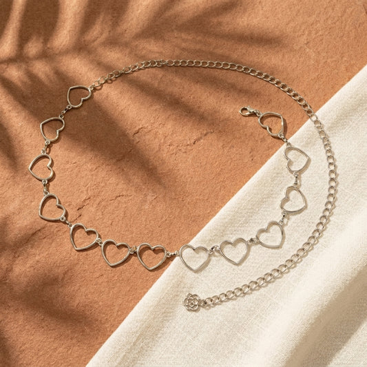 Gold-Tone Heart Link Waist Belt