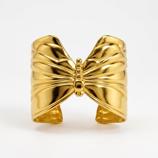 Golden Butterfly Statement Cuff KADA