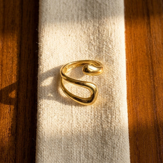 Pusha Golden Flow Open Ring