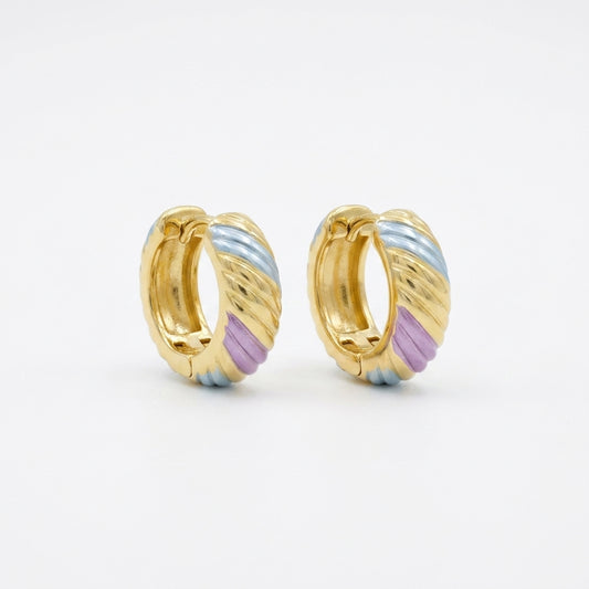 tri-color gold hoop