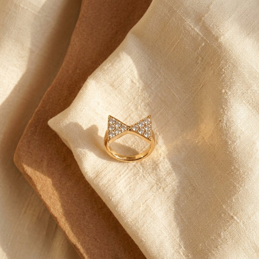 Pusha Rose Gold Latest Stylish Bling Bow Nose Pin