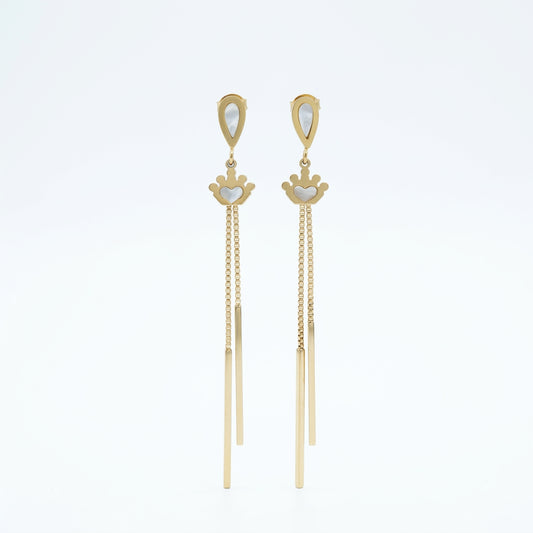 Golden Orbit Climber Earrings