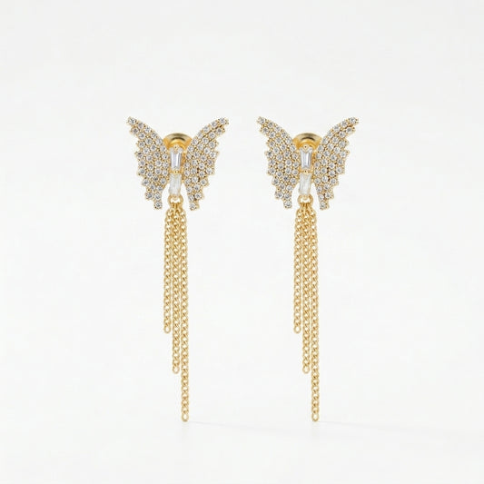 Flutter Elegance Butterfly Dangle Earrings
